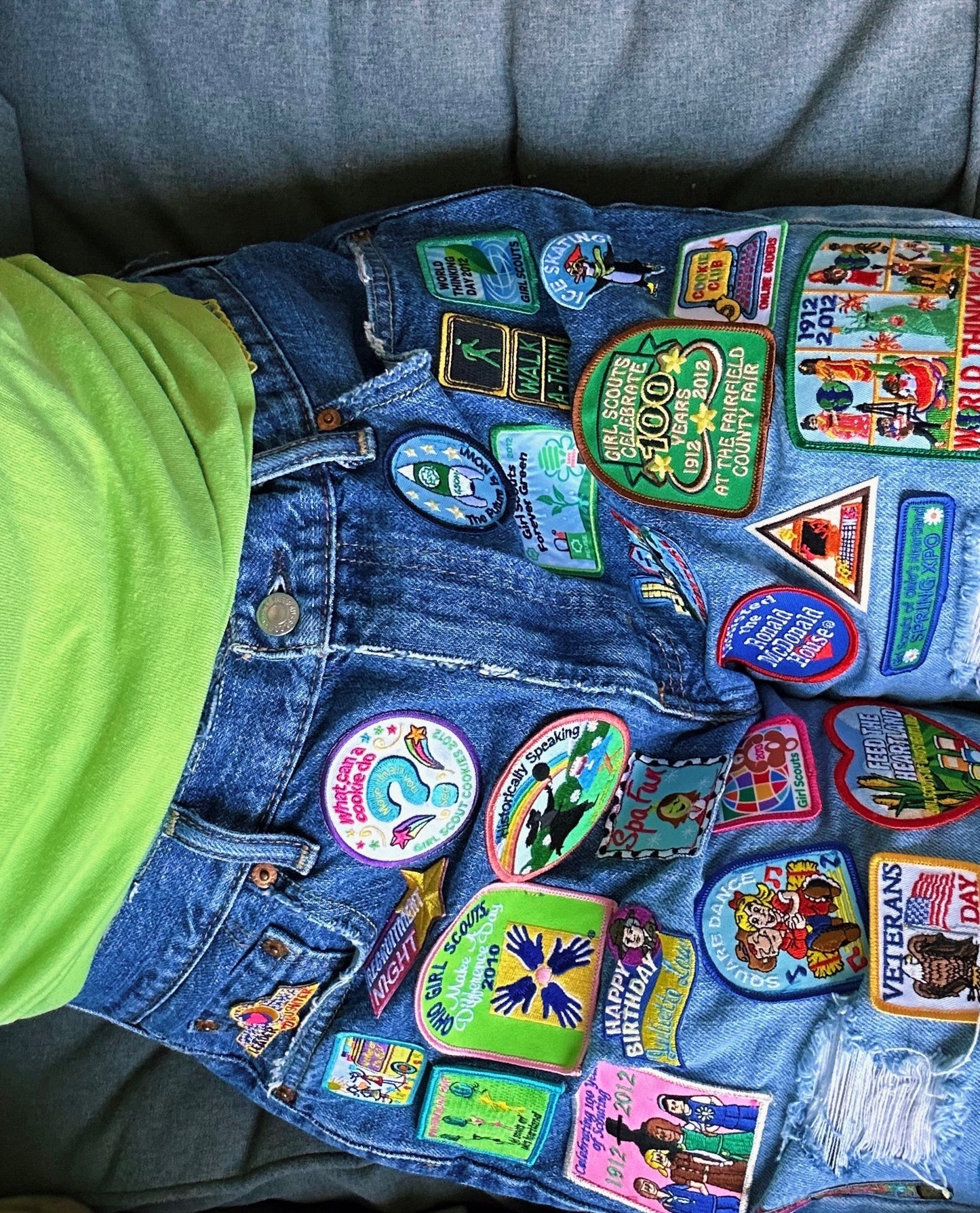 Scout Leader Denim Patch Shorts