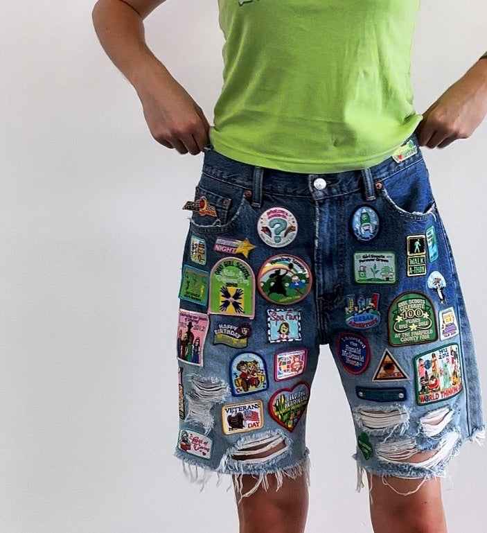 Scout Leader Denim Patch Shorts